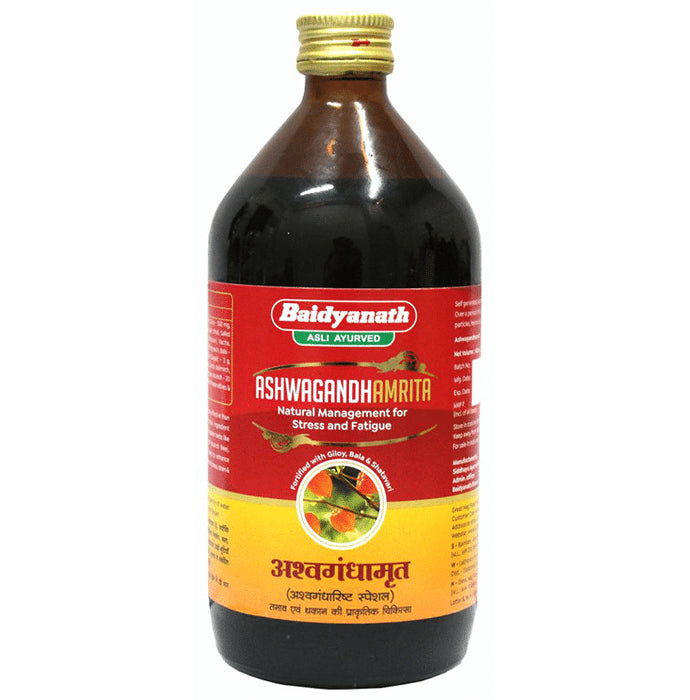 Baidyanath (Nagpur) Ashwagandha Amrita Natural Management For Stress & Fatigue - Classic Derma