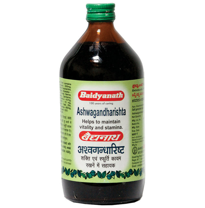 Baidyanath (Nagpur) Ashwagandharishta Syrup | For Immunity, Vitality & Stamina - Classic Derma