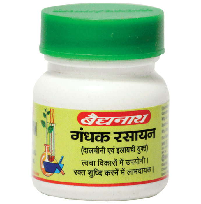 Baidyanath (Nagpur) Gandhak Rasayan with Dalchini & Elaichi | For Skin Concerns & Purifying Blood
