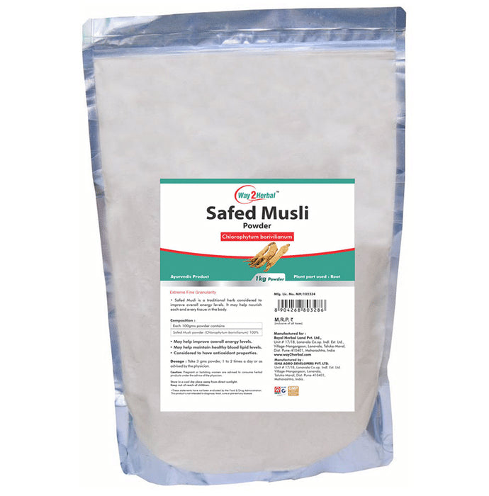 Way2Herbal Safed Musli Powder - Classic Derma