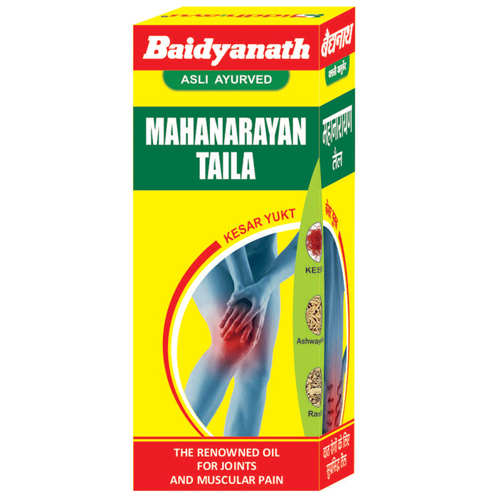 Baidyanath (Nagpur) Mahanarayan Tel Pain Relief Oil | For Joint & Muscular Pain - Classic Derma