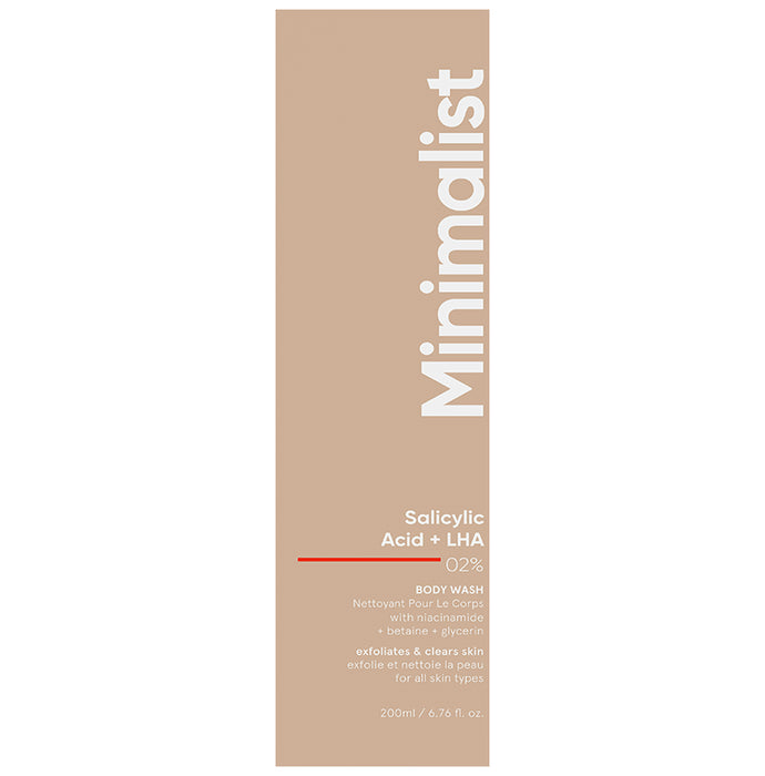 Minimalist Salicylic Acid + 02% LHA Body Wash | Reduces Body Acne - Classic Derma