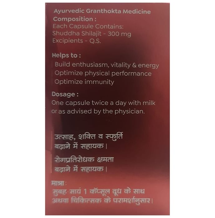 Baidyanath (Nagpur) Shodhit Shilajit Capsule | For Vitality, Energy, Physical Performance & Immunity