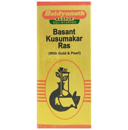 Baidyanath (Nagpur) Vasant Kusumakara Ras (with Gold & Pearl) Tablet | For Vitality, Stamina & Healthy Blood Sugar - Classic Derma