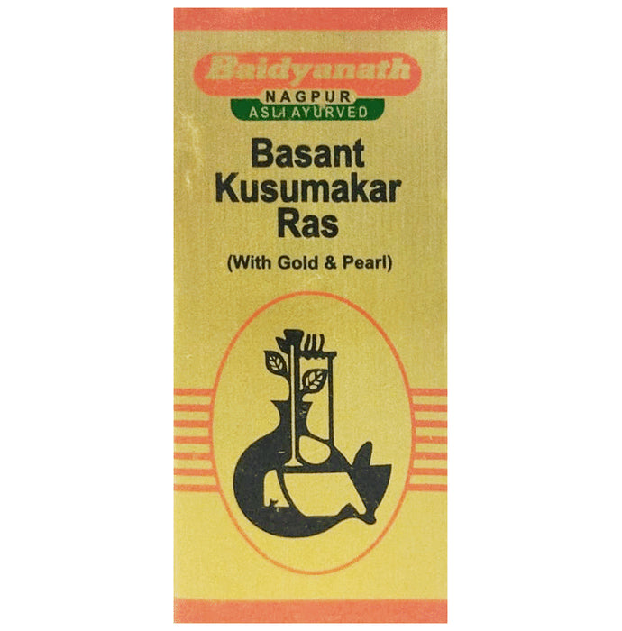 Baidyanath (Nagpur) Vasant Kusumakara Ras (with Gold & Pearl) Tablet | For Vitality, Stamina & Healthy Blood Sugar - Classic Derma
