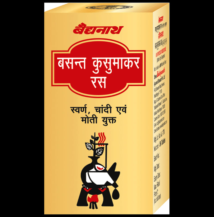 Baidyanath Basant Kusumakar Ras (S.C.M.Yu) Ayurvedic Tablet with Gold, Silver & Pearl | Maintains Blood Glucose Level