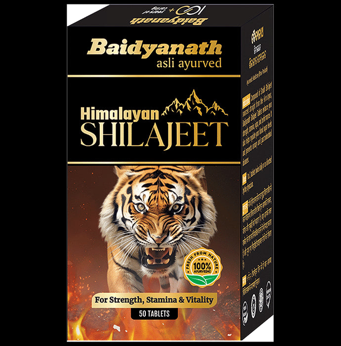 Baidyanath Himalayan Shilajeet Tablet | For Strength & Stamina - Classic Derma