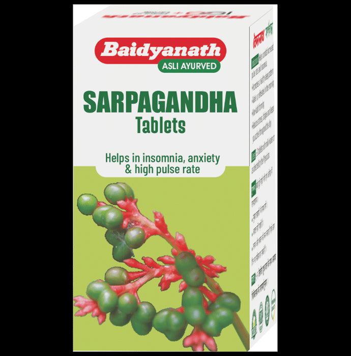Baidyanath Sarpgandha Tablet | Helps Manage Blood Pressure Levels & Insomnia - Classic Derma
