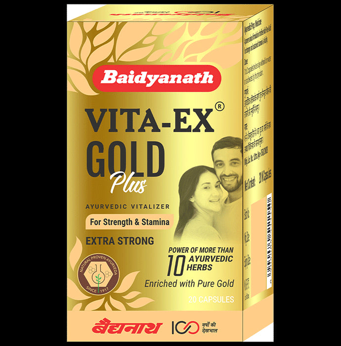 Baidyanath Vita-Ex Gold Plus Capsule | For Strength & Stamina - Classic Derma