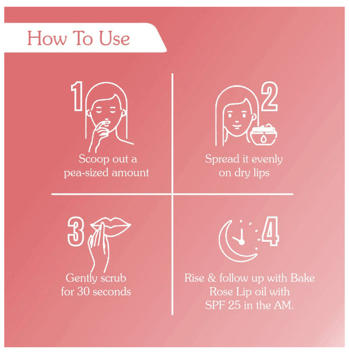 Bake Vitamin C Exfoliating & Lightening Lip Scrub Rose