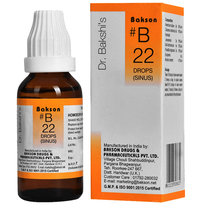 Bakson B22 Sinus Drop - Classic Derma