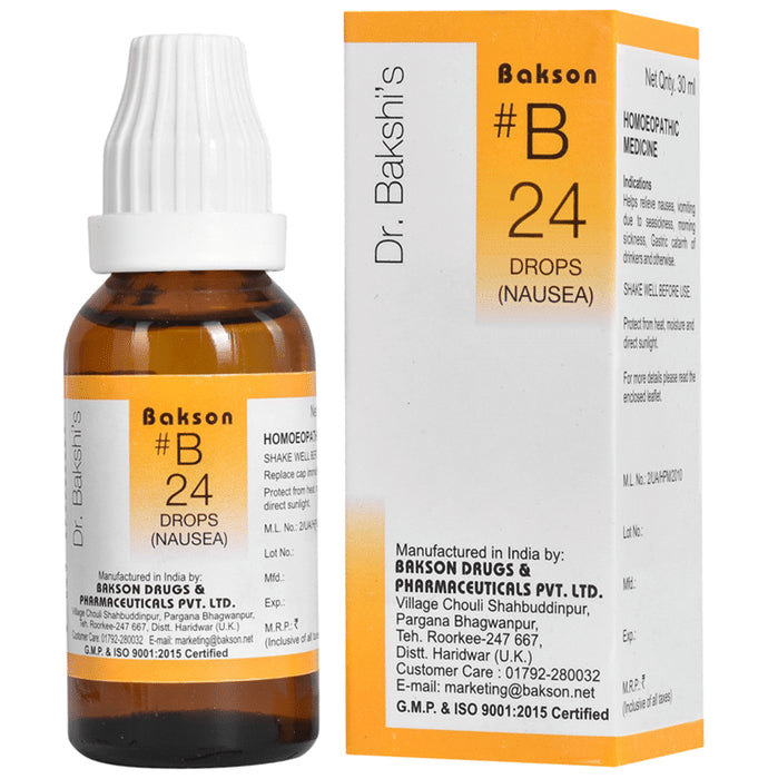Bakson B24 Nausea Drop - Classic Derma