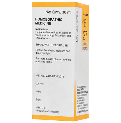 Bakson B27 Worms Drop