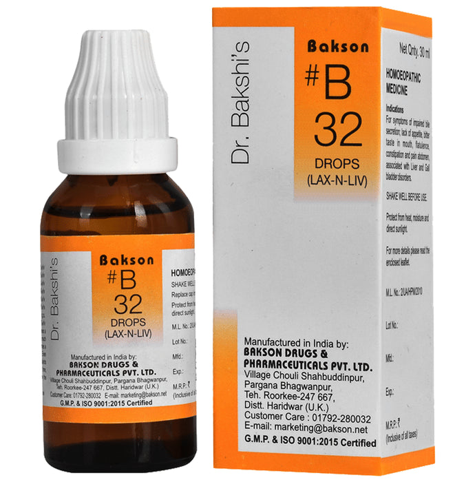 Bakson B32 Lax-N-Liv Drop - Classic Derma