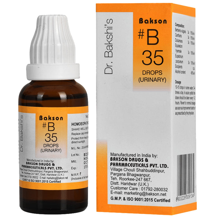 Bakson B35 Urinary Drop - Classic Derma