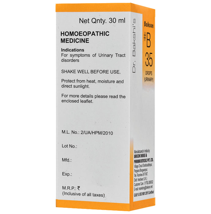 Bakson B35 Urinary Drop