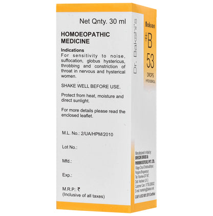 Bakson B53 Hypochondriacal Drop