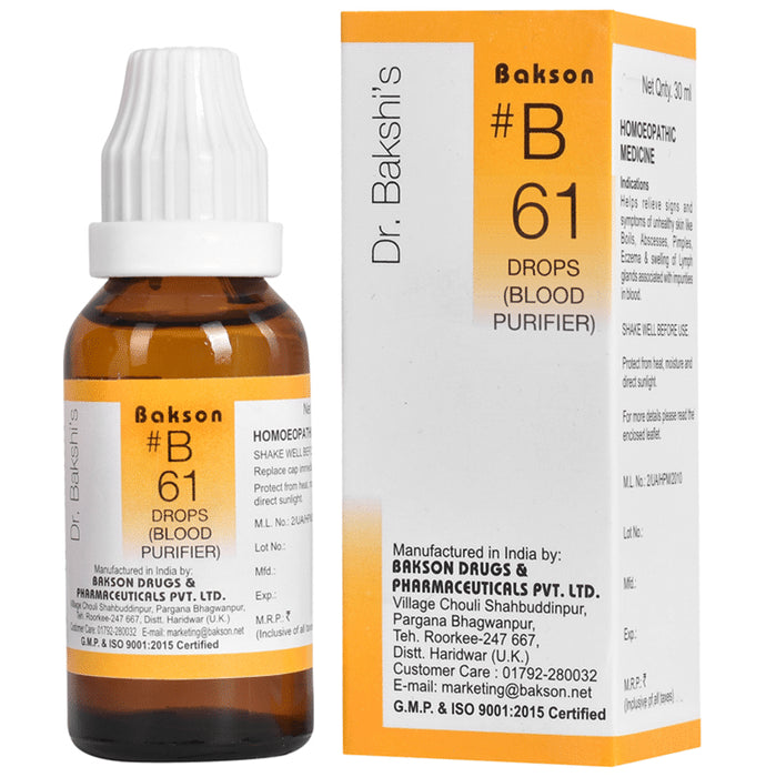 Bakson B61 Blood Purifier Drop - Classic Derma