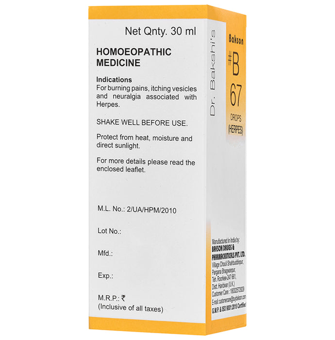 Bakson B67 Herpes Drop