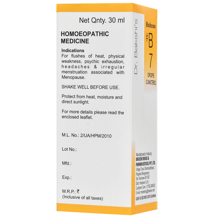 Bakson B7 Climacteric Drop