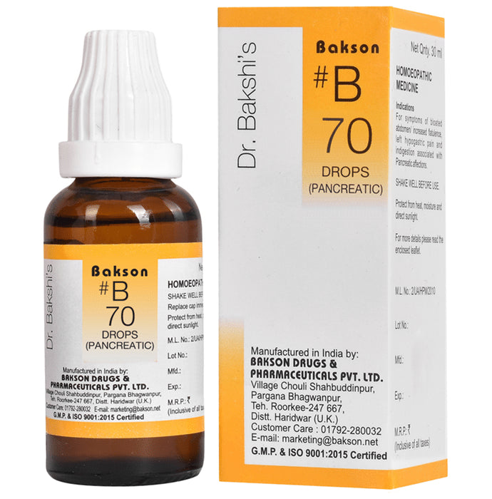 Bakson B70 Pancreatic Drop - Classic Derma