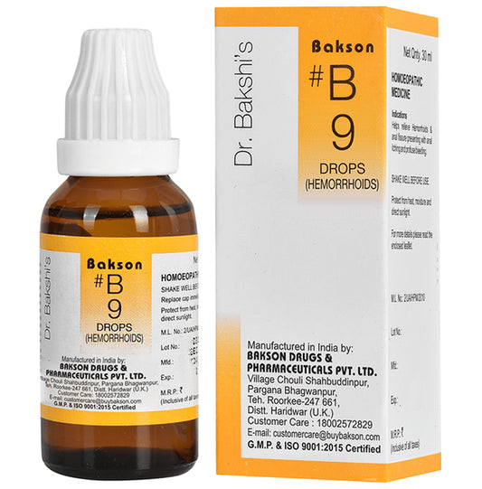 Bakson B9 Hemorrhoids Drop - Classic Derma