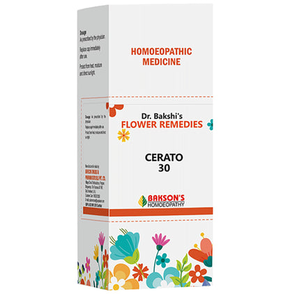 BAKSON Dr. Bakshi's Bach Flower Cerato 30 CH - Classic Derma