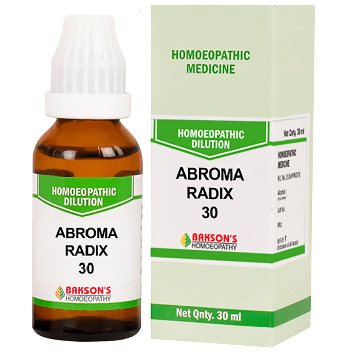 Bakson's Homeopathy Abroma Radix Dilution 30 - Classic Derma