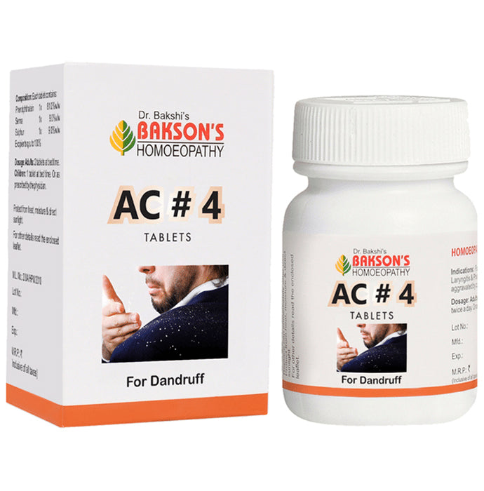 Bakson's Homeopathy AC#4 Tablet - Classic Derma