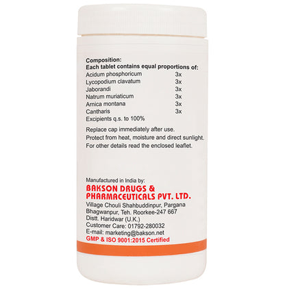 Bakson's Homeopathy AC#9 Tablet