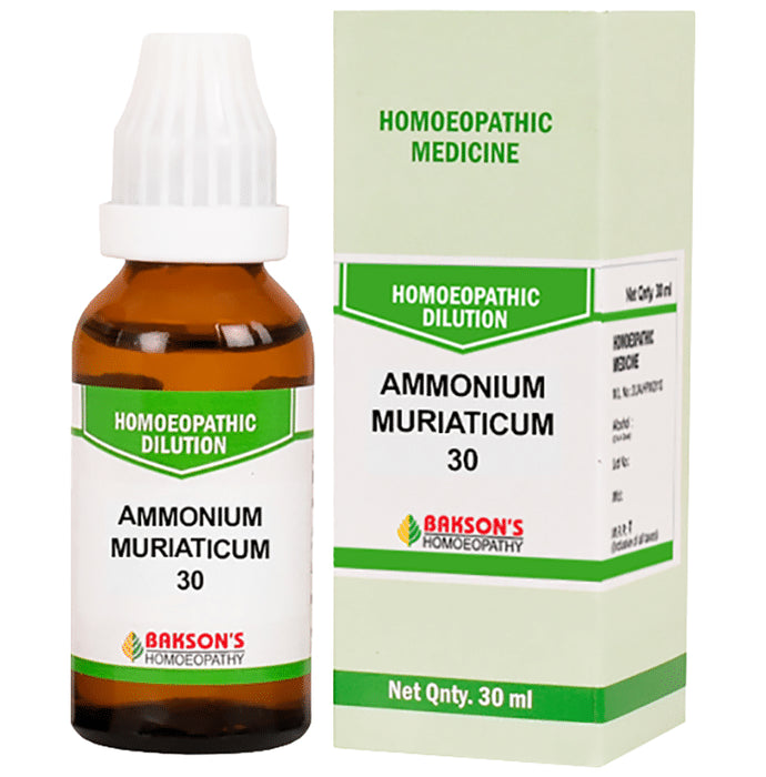 Bakson's Homeopathy Ammonium Muriaticum Dilution 30 - Classic Derma