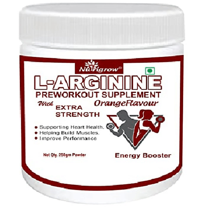 Nutrigrow L-Arginine Preworkout Supplement Powder Orange - Classic Derma