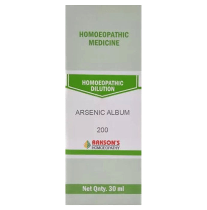 Bakson's Homeopathy Arsenic Album Dilution 200 - Classic Derma