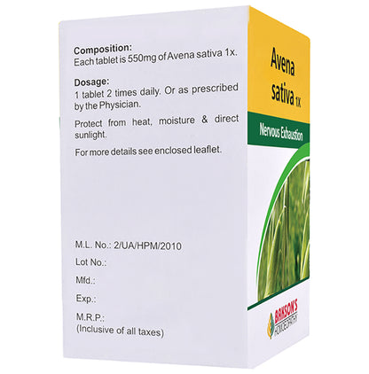 Bakson's Homeopathy Avena Sativa 1X