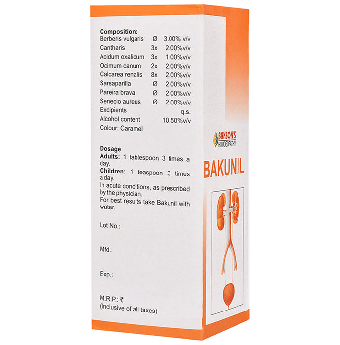 Bakson's Homeopathy Bakunil Syrup