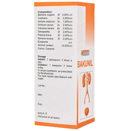 Bakson's Homeopathy Bakunil Syrup