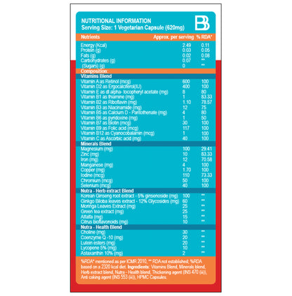 BBetter Multivitamin Vegetarian Capsule