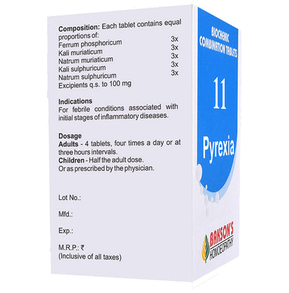 Bakson's Homeopathy Biocombination 11 Tablet