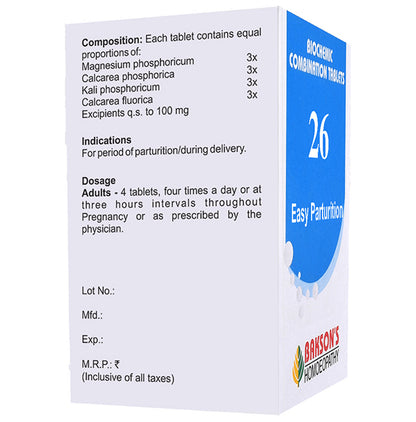 Bakson's Homeopathy Biocombination 26 Tablet