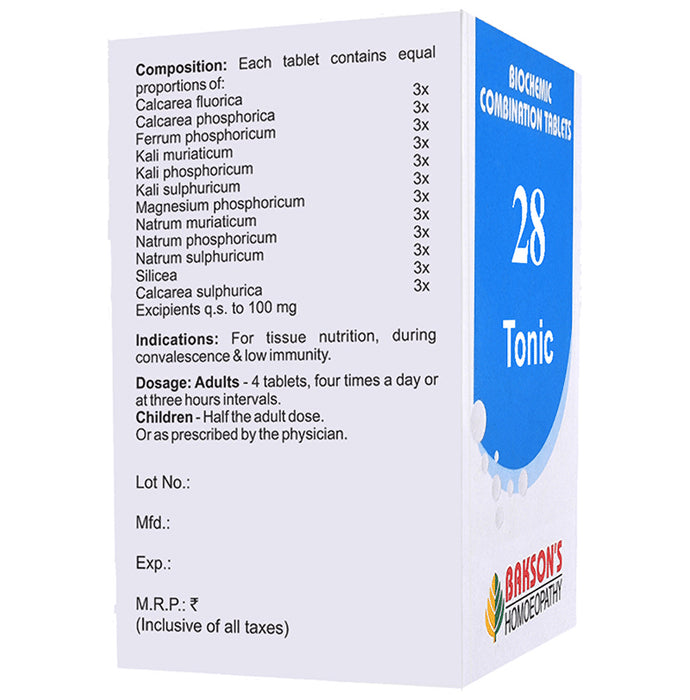 Bakson's Homeopathy Biocombination 28 Tablet