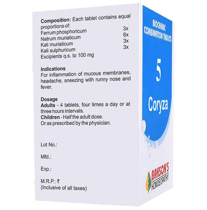Bakson's Homeopathy Biocombination 5 Tablet