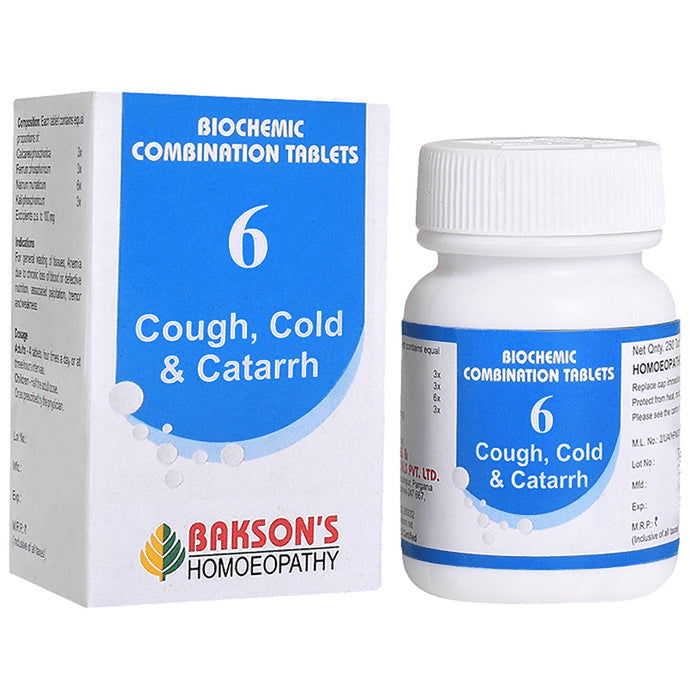 Bakson's Homeopathy Biocombination 6 Tablet - Classic Derma