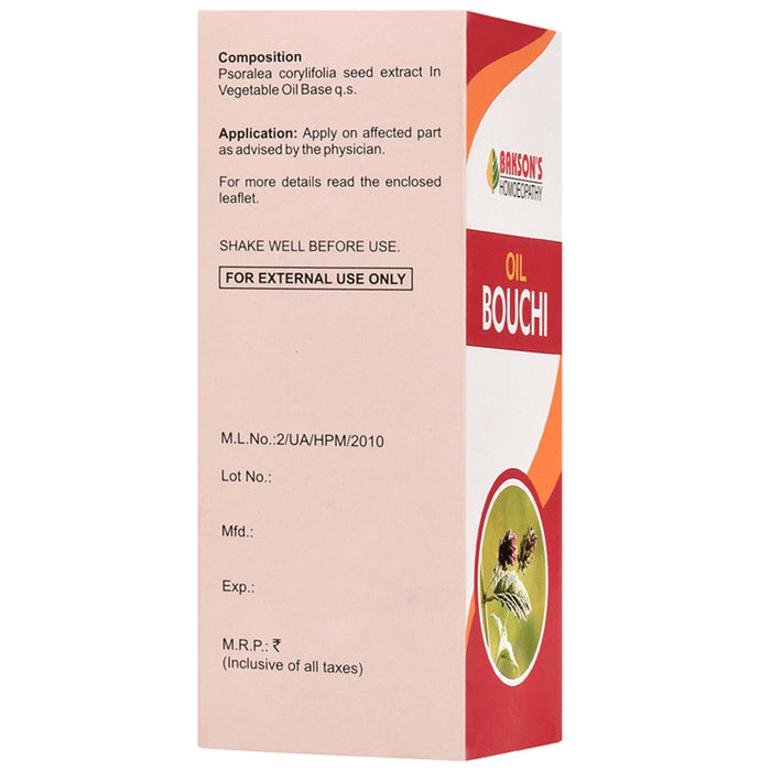 Bakson's Homeopathy Bouchi Oil