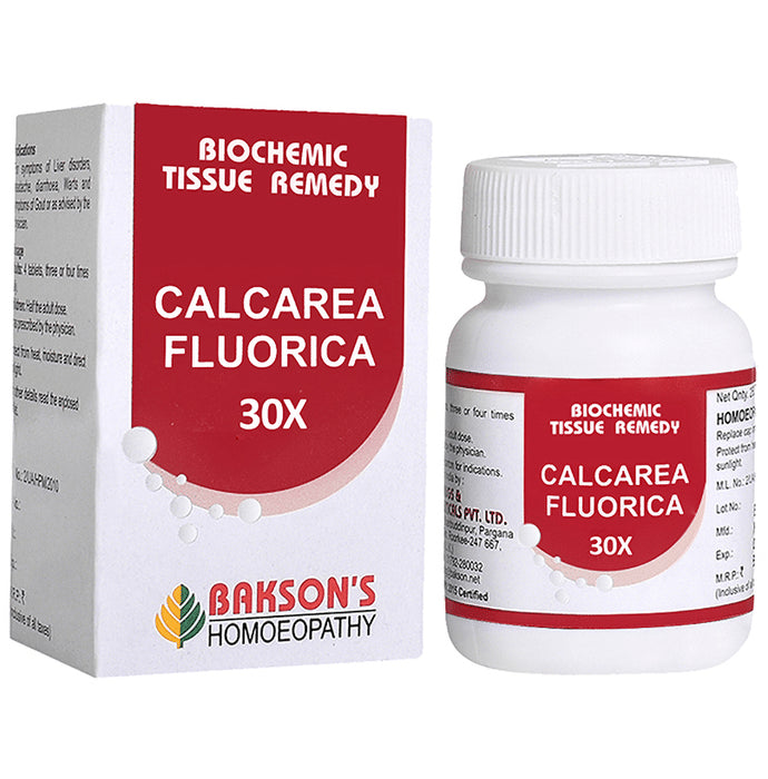 Bakson's Homeopathy Calcarea Fluorica Biochemic Tablet 30X - Classic Derma