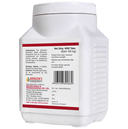 Bakson's Homeopathy Calcarea Phosphorica Biochemic Tablet 200X