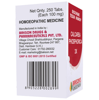 Bakson's Homeopathy Calcarea Phosphorica Biochemic Tablet 3X