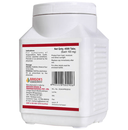 Bakson's Homeopathy Calcarea Sulphurica Biochemic Tablet 30X