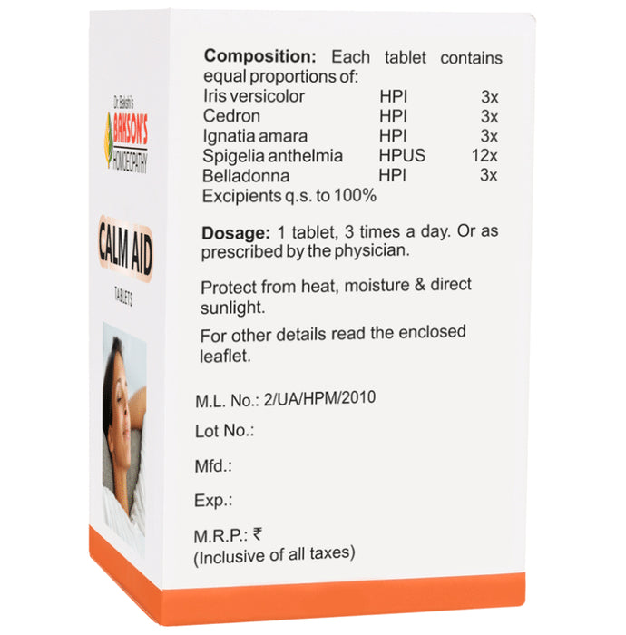 Bakson's Homeopathy Calm Aid Tablet