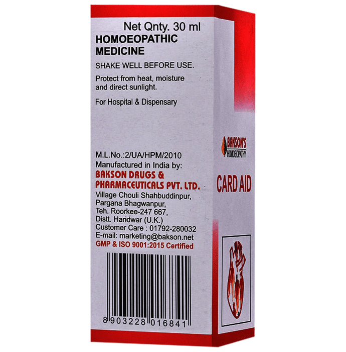 Bakson's Homeopathy Card Aid Drop