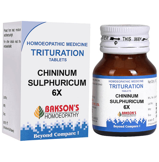 Bakson's Homeopathy Chininum Sulphuricum Trituration Tablet 6X - Classic Derma